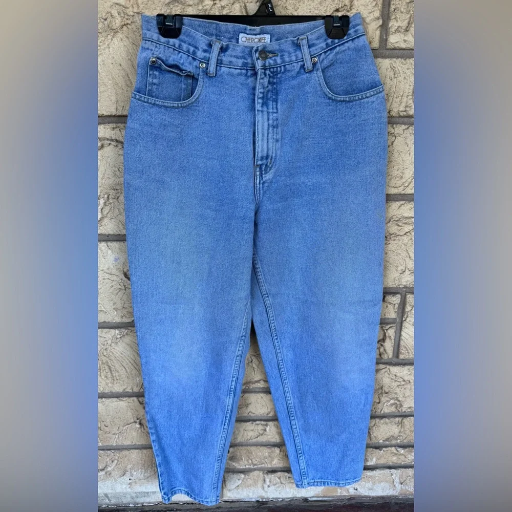 Cherokee Mom Jeans High Rise Blue Vintage 80’s 90’s Size 10 P Original Mom Jeans